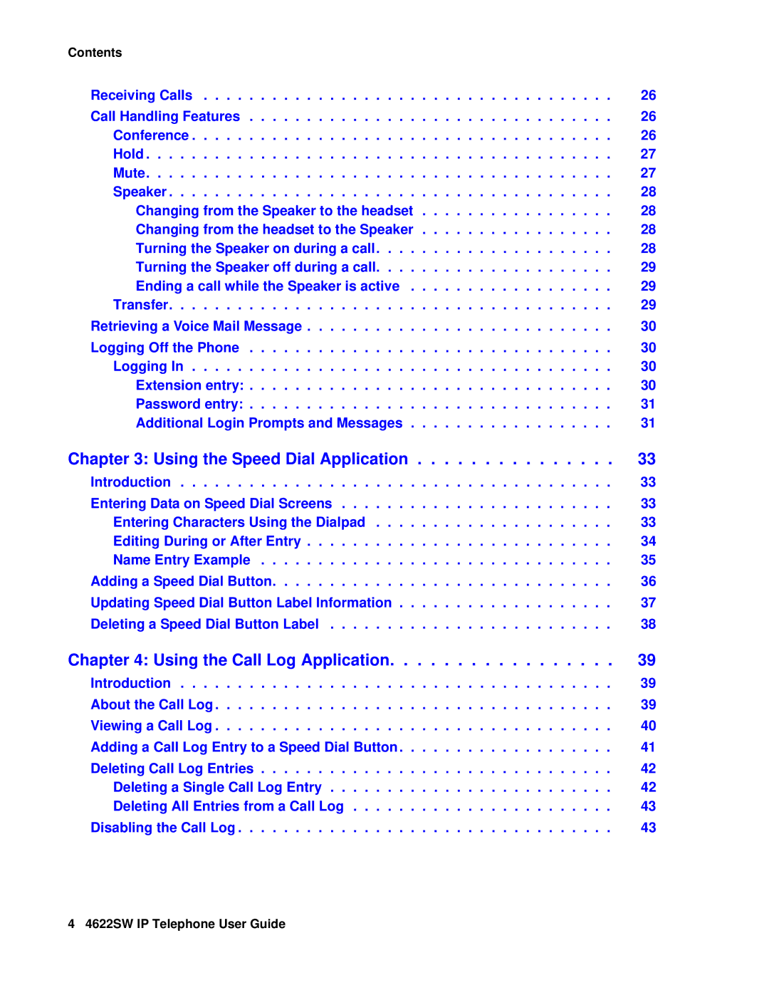 Avaya 4622SW IP manual Using the Speed Dial Application 