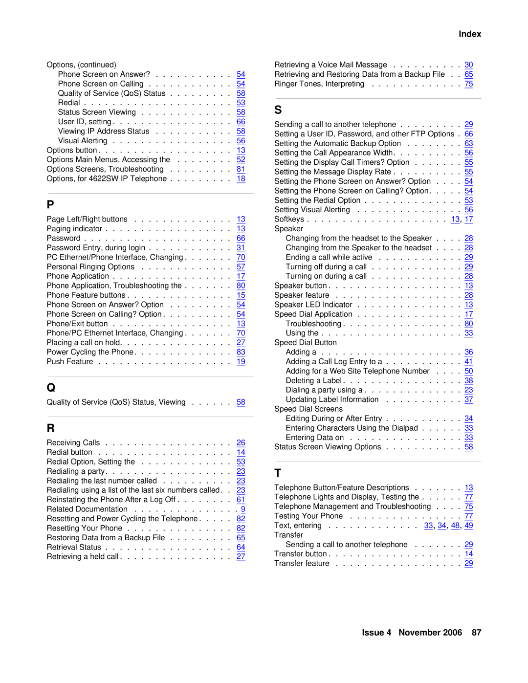 Avaya 4622SW IP manual Redial Status Screen Viewing User ID, setting 