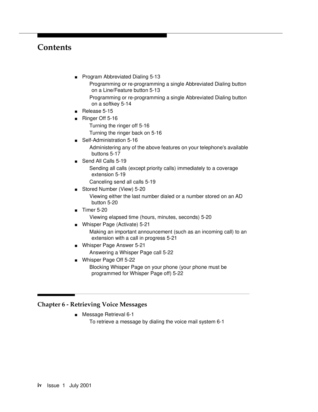 Avaya 4624 manual Retrieving Voice Messages 