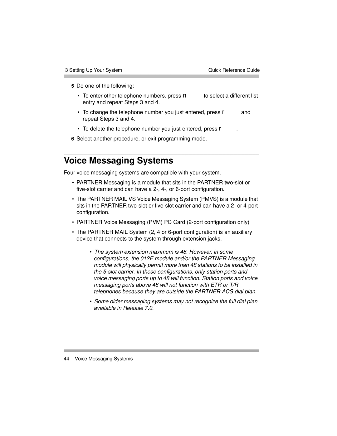 Avaya 518-456-804 manual Voice Messaging Systems 