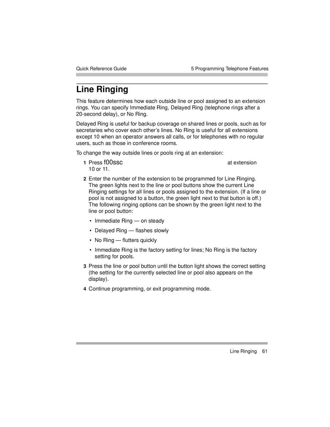 Avaya 518-456-804 manual Line Ringing 