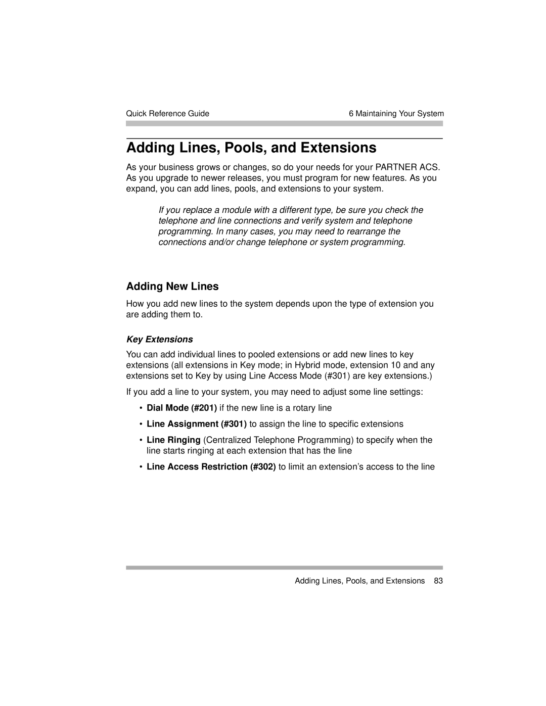 Avaya 518-456-804 manual Adding Lines, Pools, and Extensions, Adding New Lines 