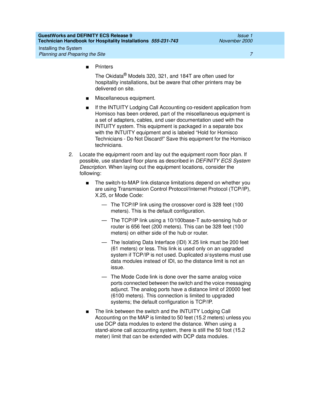 Avaya 555-231-743 manual GuestWorks and Definity ECS Release 