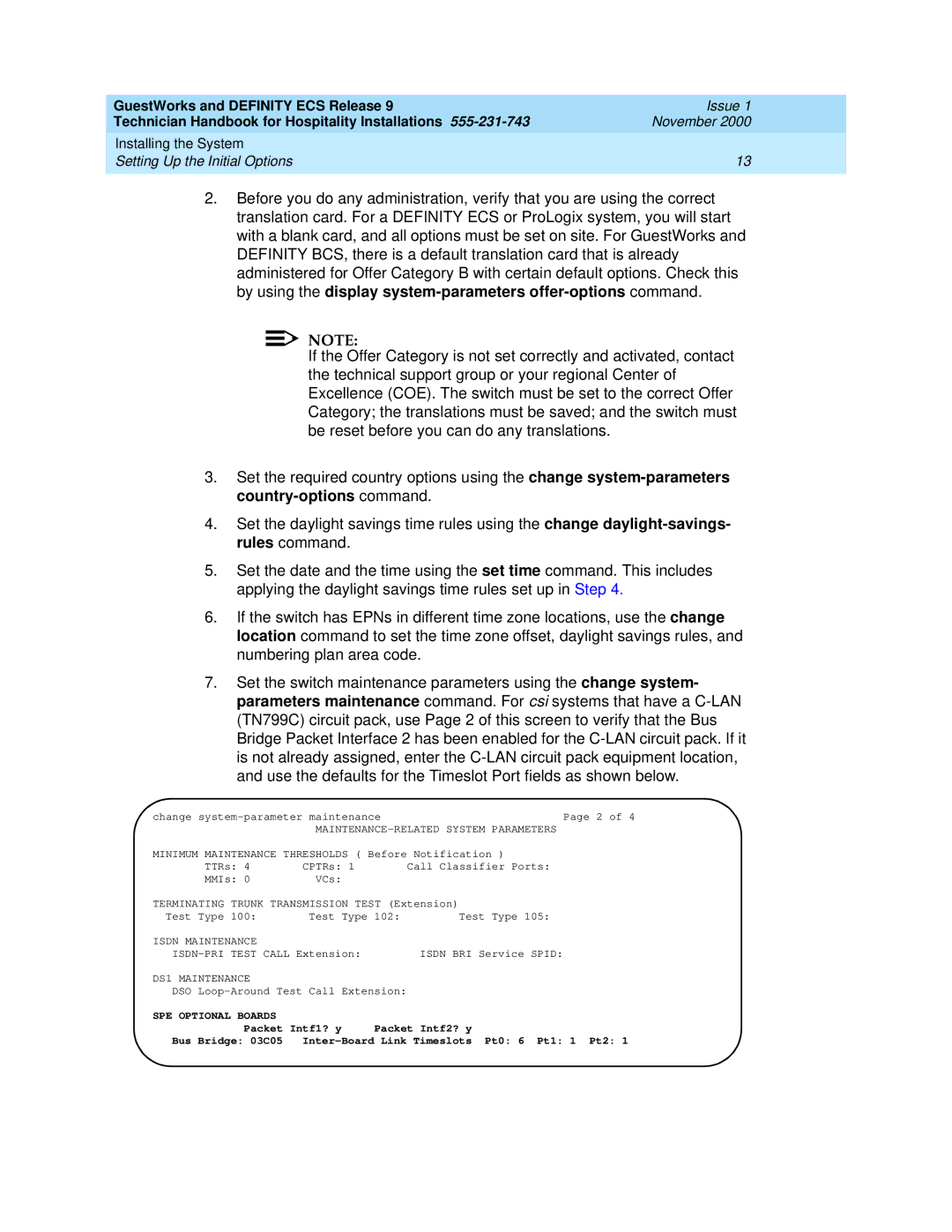 Avaya 555-231-743 manual MAINTENANCE-RELATED System Parameters, Isdn Maintenance, DS1 Maintenance 