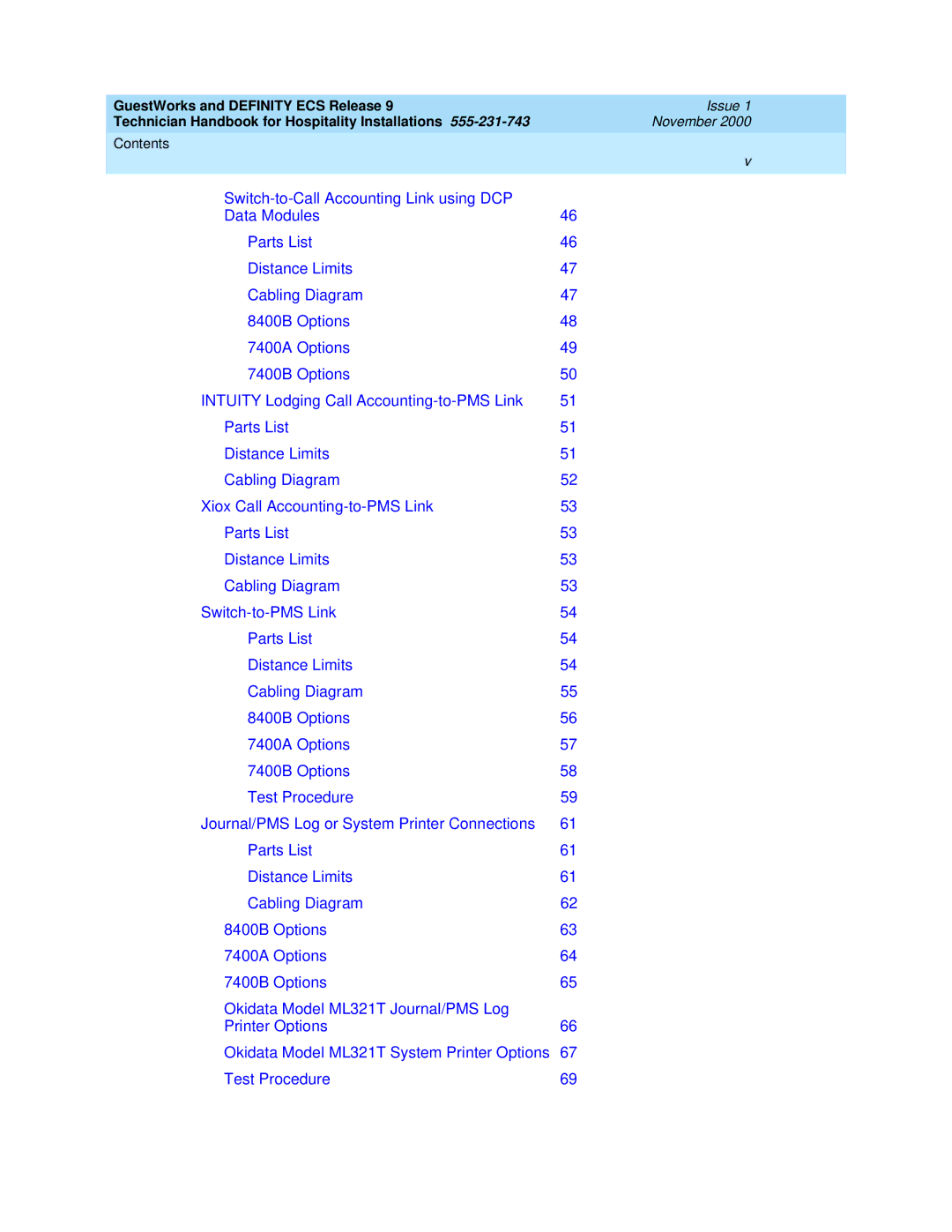 Avaya 555-231-743 manual GuestWorks and Definity ECS Release 