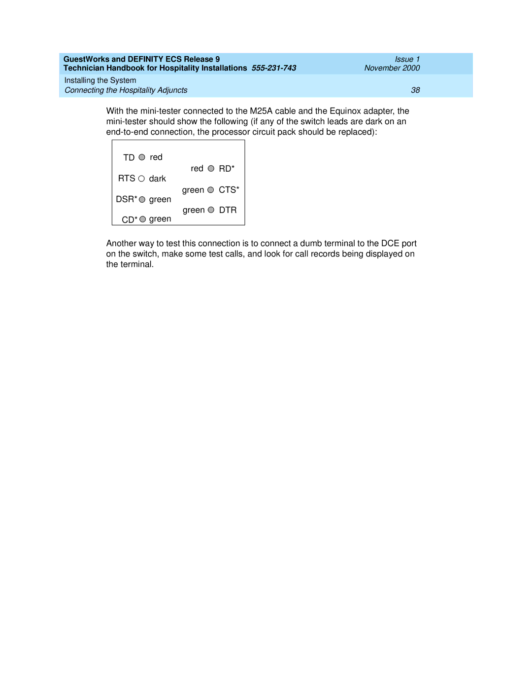 Avaya 555-231-743 manual GuestWorks and Definity ECS Release 