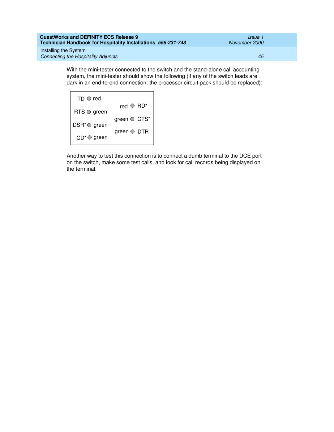 Avaya 555-231-743 manual GuestWorks and Definity ECS Release 