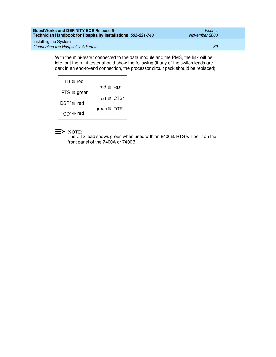 Avaya 555-231-743 manual GuestWorks and Definity ECS Release 