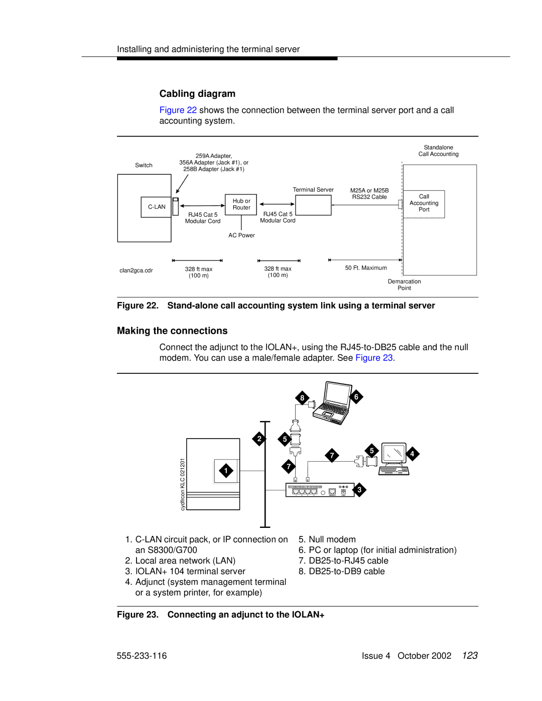 Avaya 555-233-116 manual Cabling diagram, Making the connections 