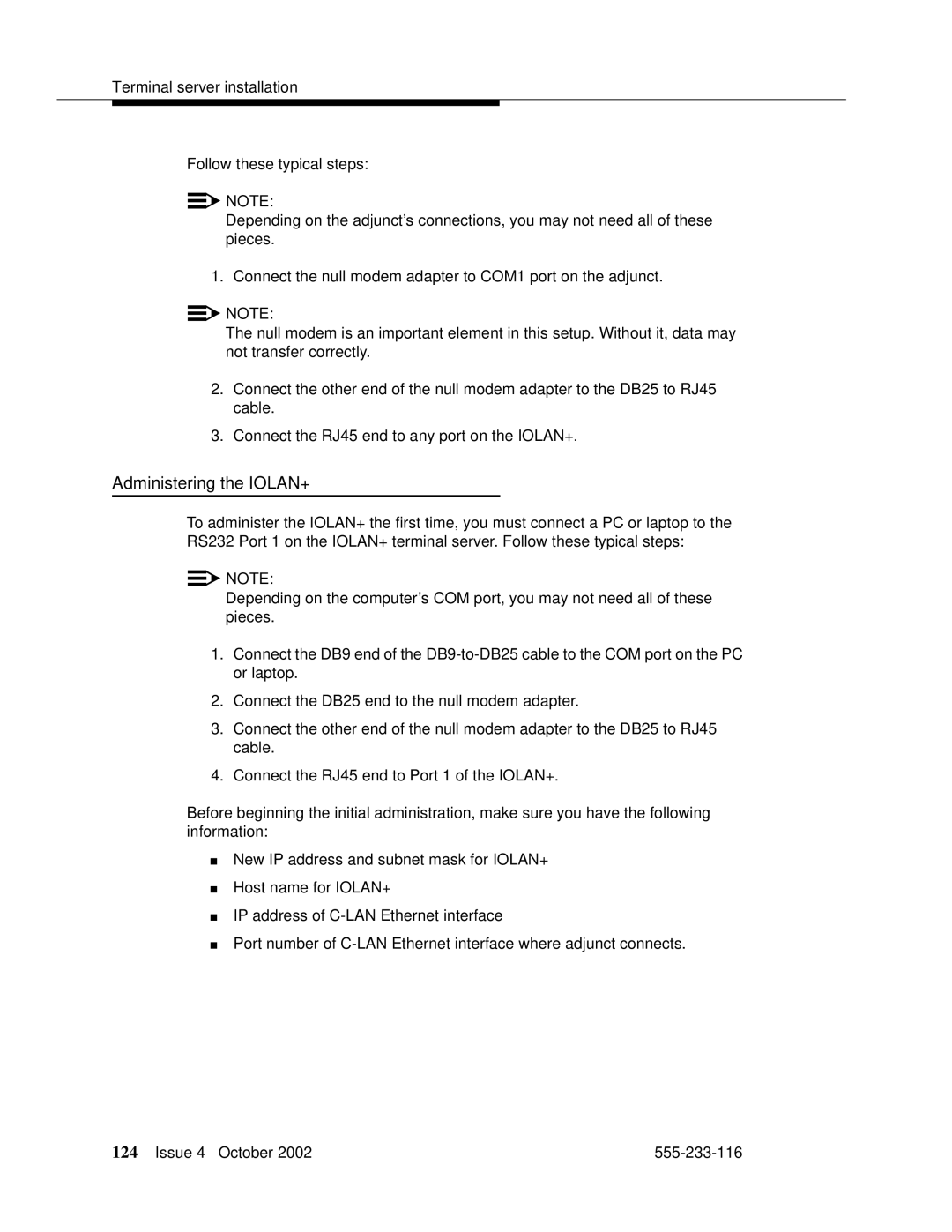 Avaya 555-233-116 manual Administering the IOLAN+ 