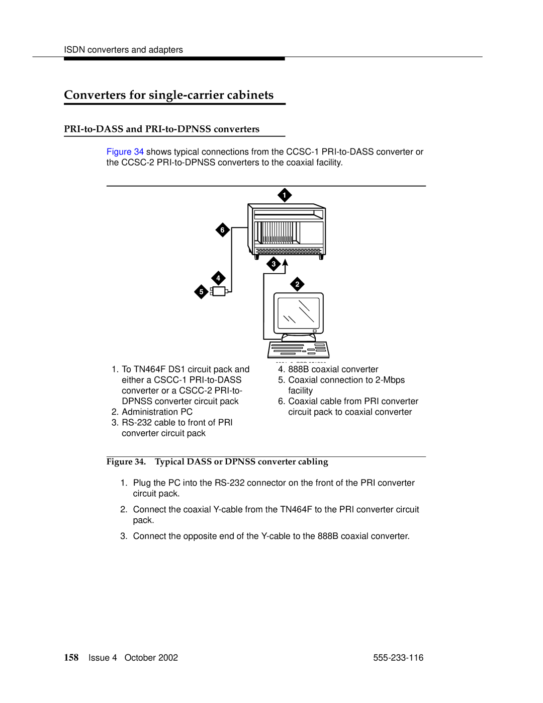 Avaya 555-233-116 manual Converters for single-carrier cabinets, PRI-to-DASS and PRI-to-DPNSS converters 