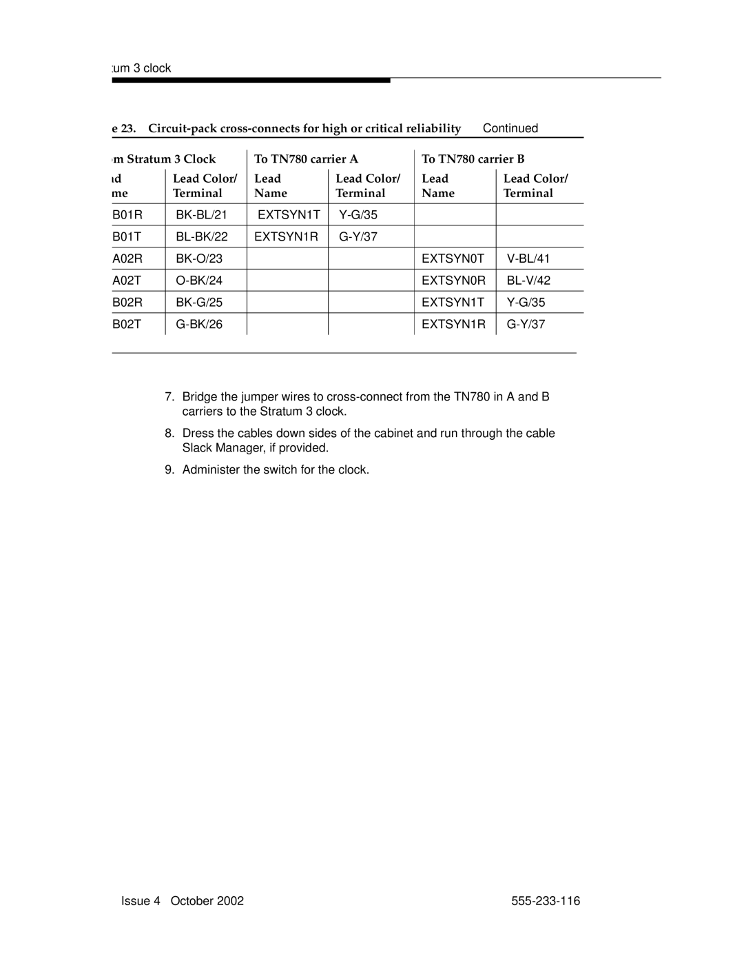 Avaya 555-233-116 manual EXTSYN1R CCA02R 