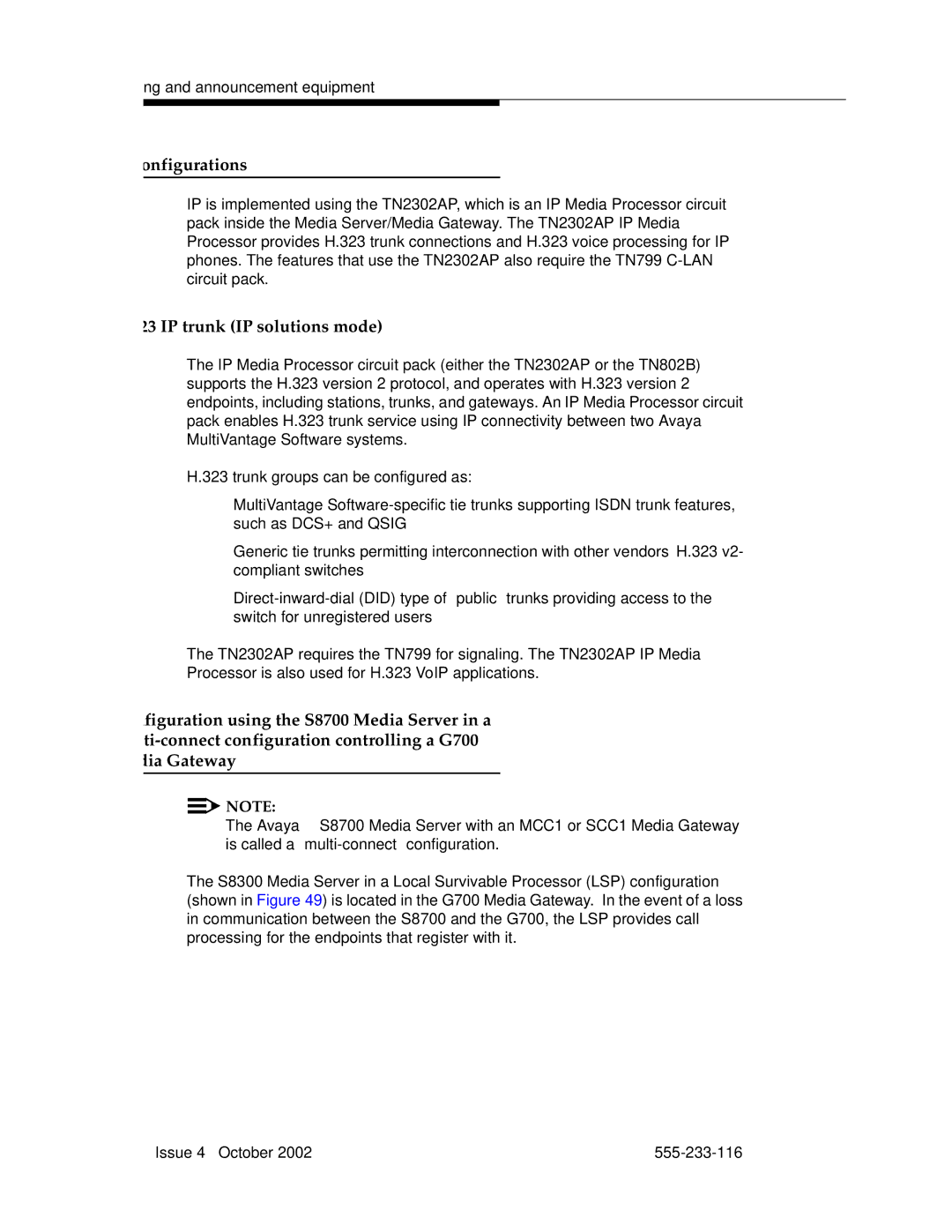 Avaya 555-233-116 manual IP configurations, IP trunk IP solutions mode 