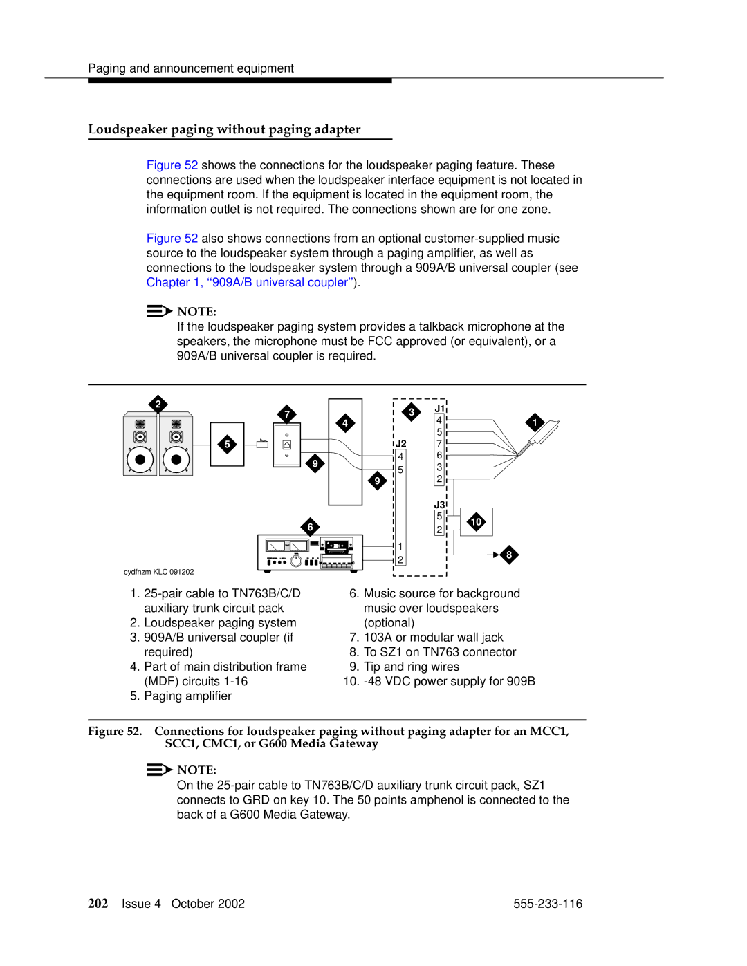 Avaya 555-233-116 manual Loudspeaker paging without paging adapter 