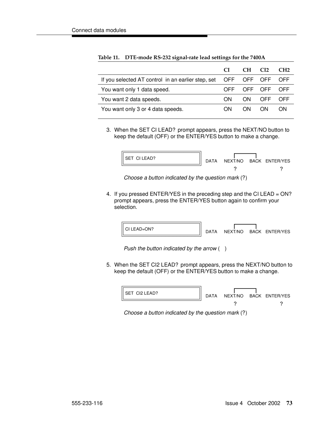 Avaya 555-233-116 manual CI2 CH2 