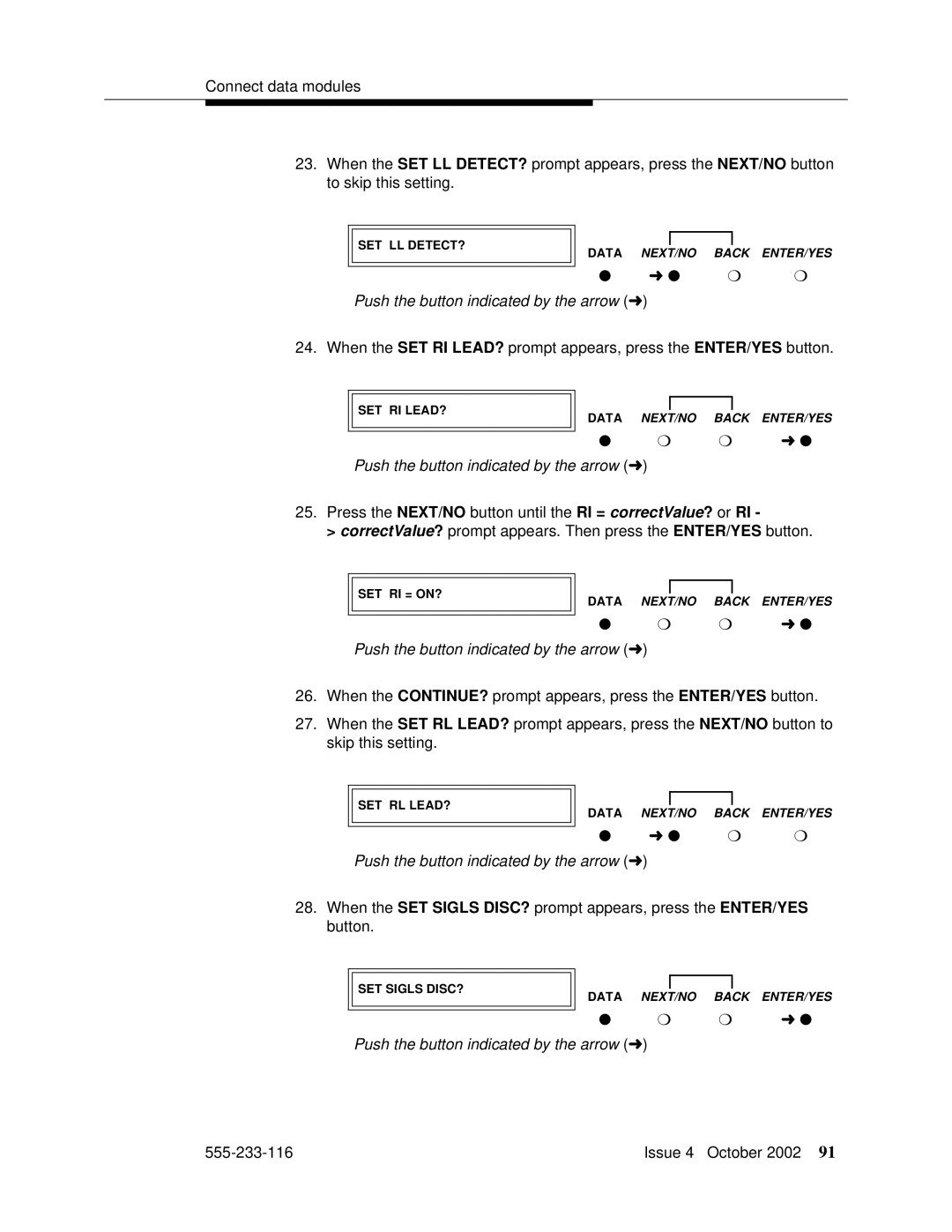 Avaya 555-233-116 manual Set Ll Detect? 