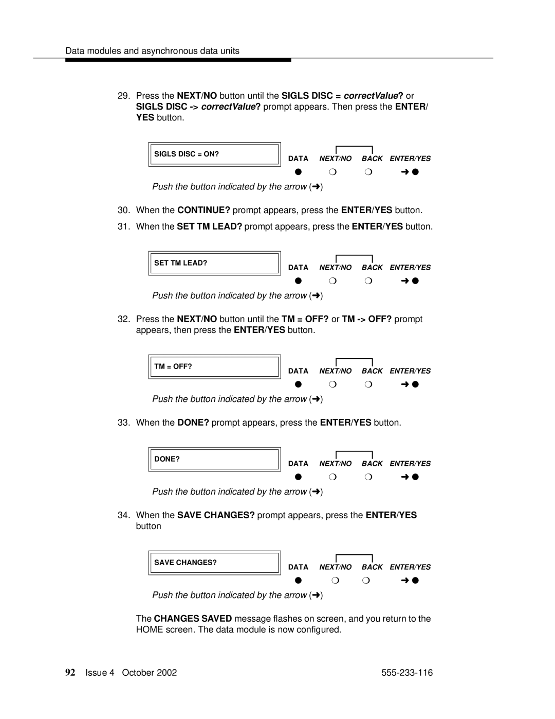 Avaya 555-233-116 manual Sigls Disc = ON? 