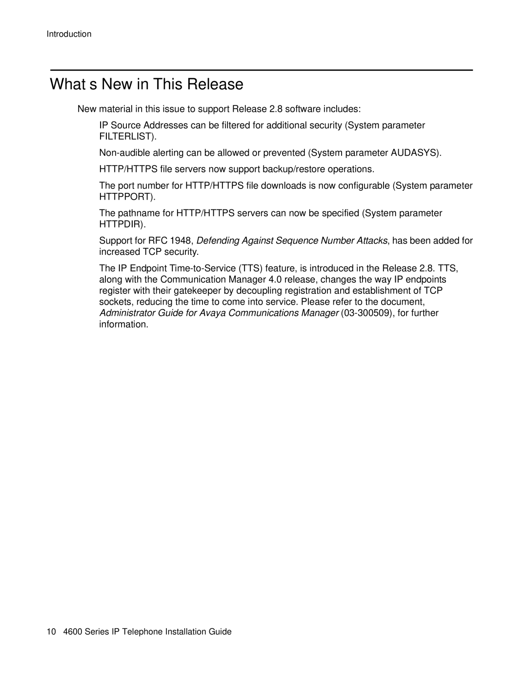 Avaya 555-233-128 manual What’s New in This Release, Filterlist 