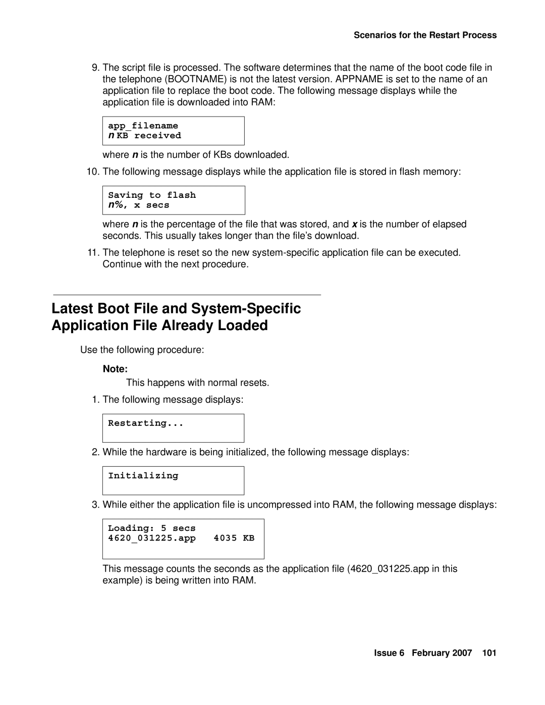 Avaya 555-233-128 manual Appfilename n KB received 