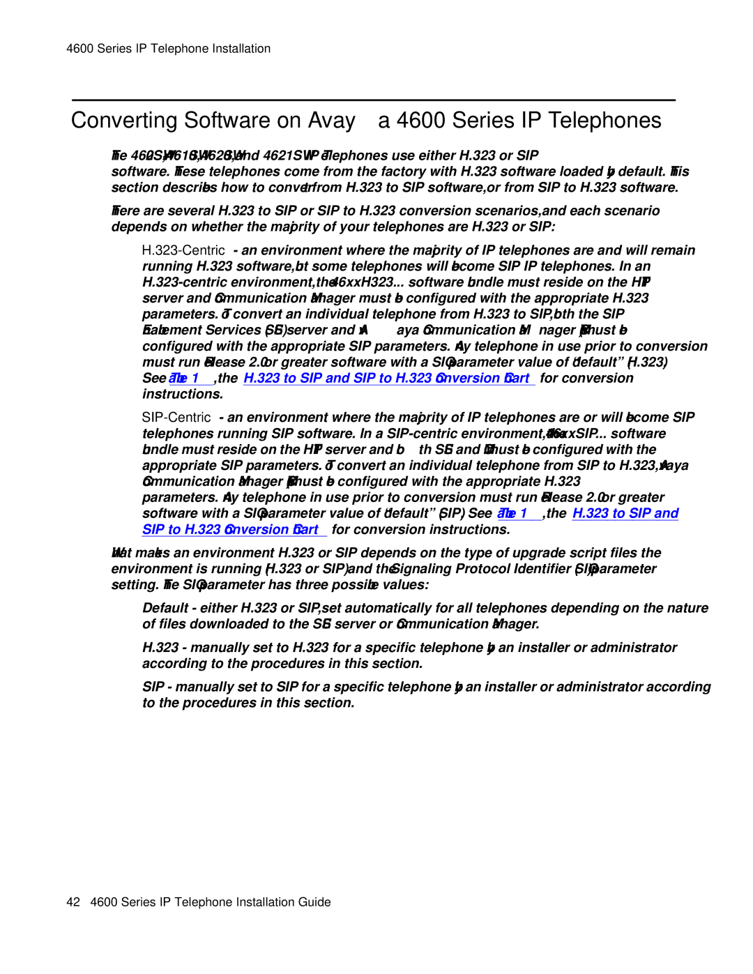 Avaya 555-233-128 manual Converting Software on Avaya 4600 Series IP Telephones 