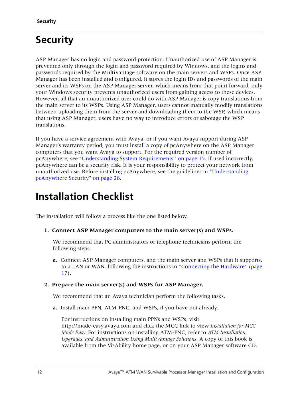 Avaya 555-233-223 manual 7IGYVMX, Rwxeppexmsrligopmwx, Connect ASP Manager computers to the main servers and WSPs 