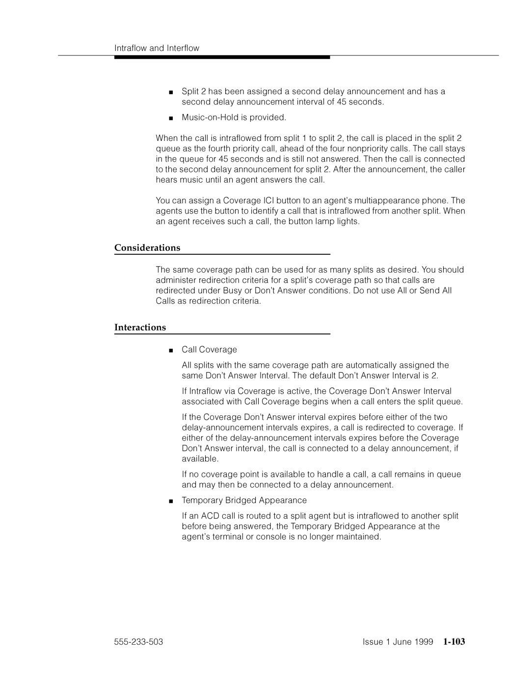 Avaya 555-233-503 manual Considerations, Fhzp˜a=VF=˜zzFm4F QQQ¢Q¬ ’’¤F˜s˜¤mF˜snnn 