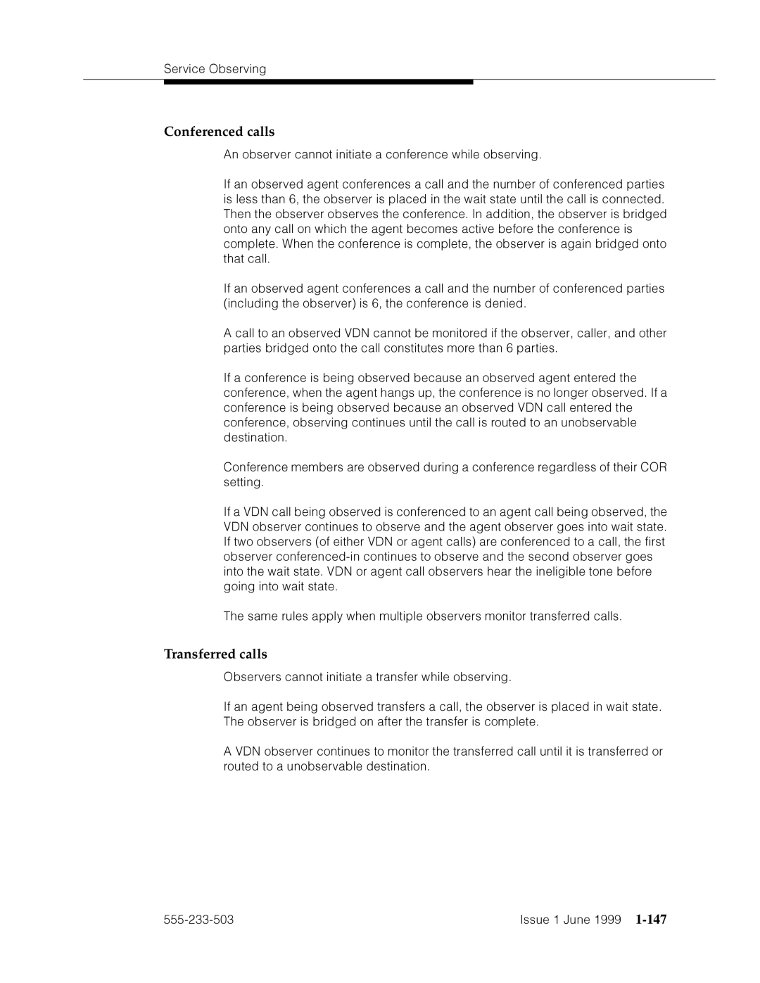 Avaya 555-233-503 manual Conferenced calls, Transferred calls, ˜p*’FF˜4mmp›˜ama›a›F˜˜4pmOFFm4F˜§adF˜p*’FamV 