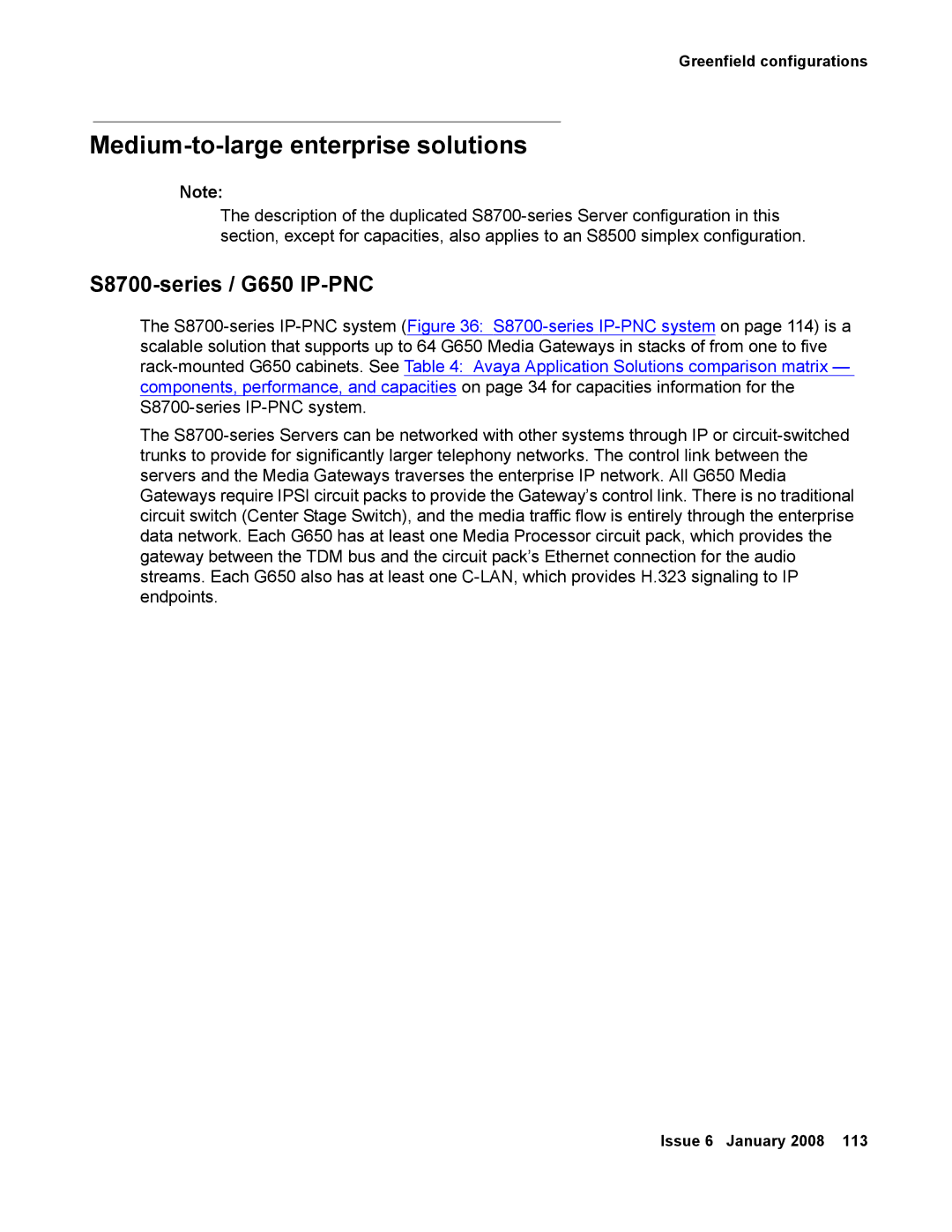 Avaya 555-245-600 manual Medium-to-large enterprise solutions, S8700-series / G650 IP-PNC 