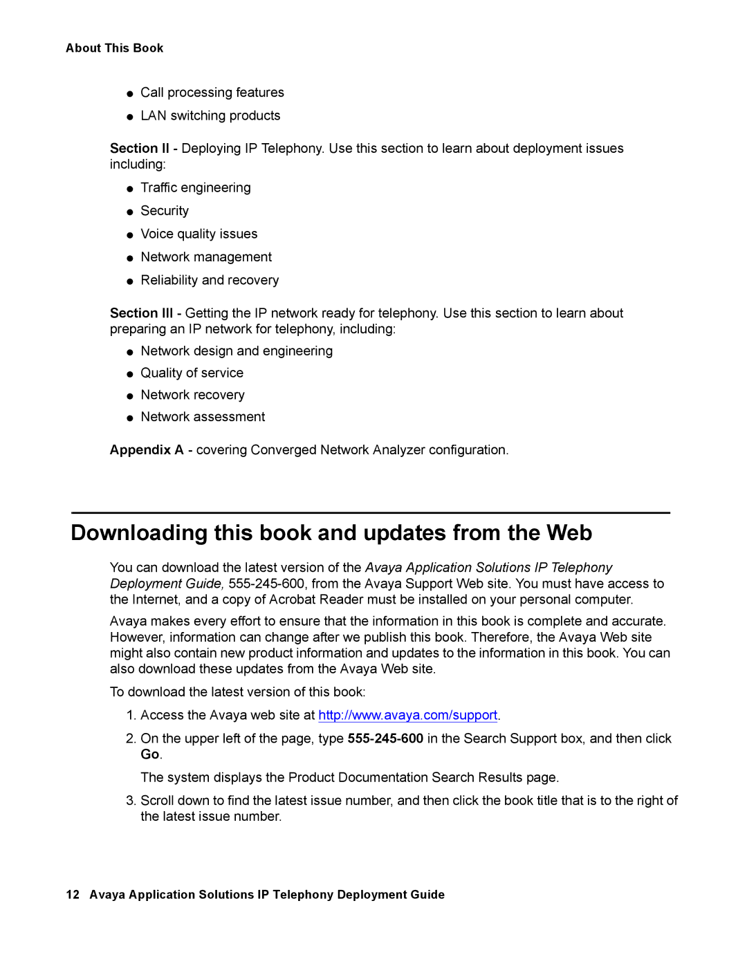 Avaya 555-245-600 manual Downloading this book and updates from the Web 