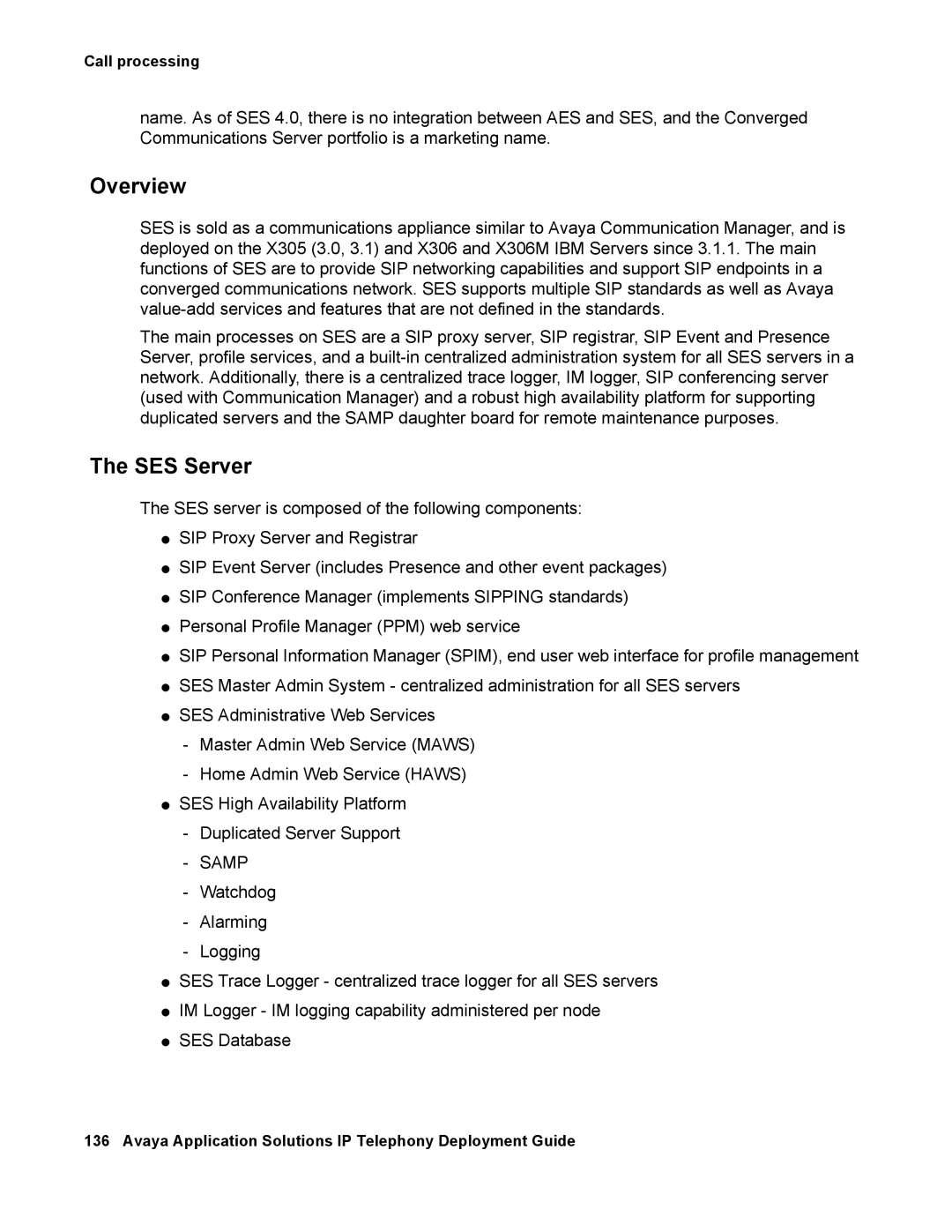 Avaya 555-245-600 manual Overview, SES Server, Samp 