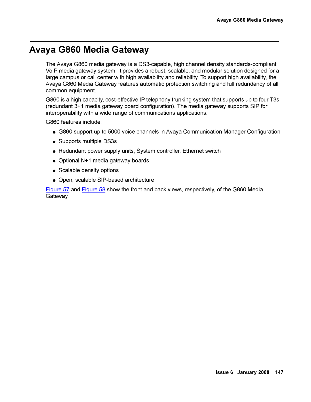 Avaya 555-245-600 manual Avaya G860 Media Gateway 