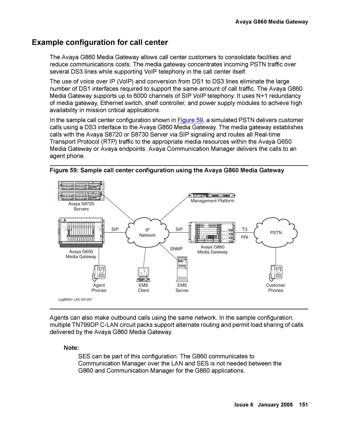 Avaya 555-245-600 manual Example configuration for call center 