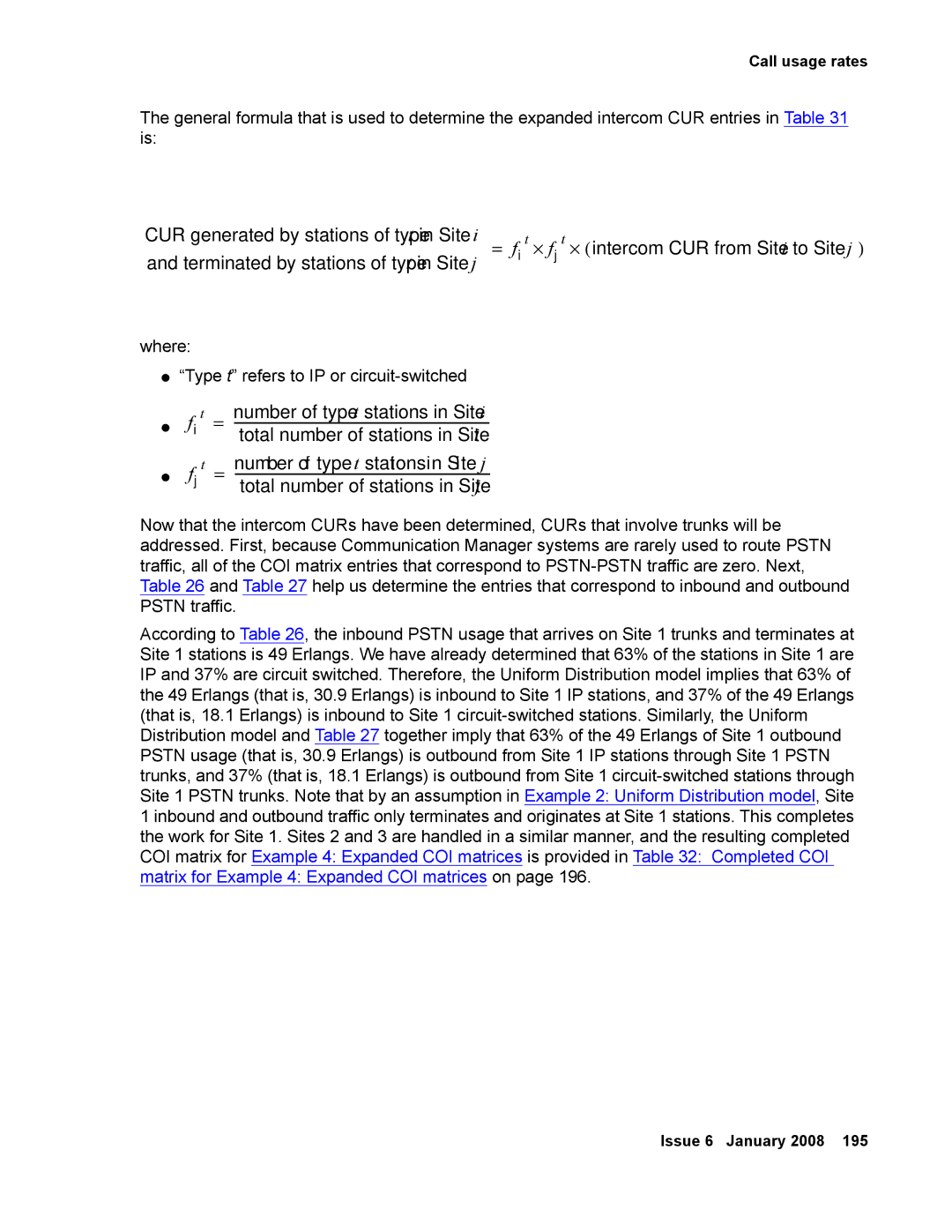 Avaya 555-245-600 manual Number of type t stations in Site 