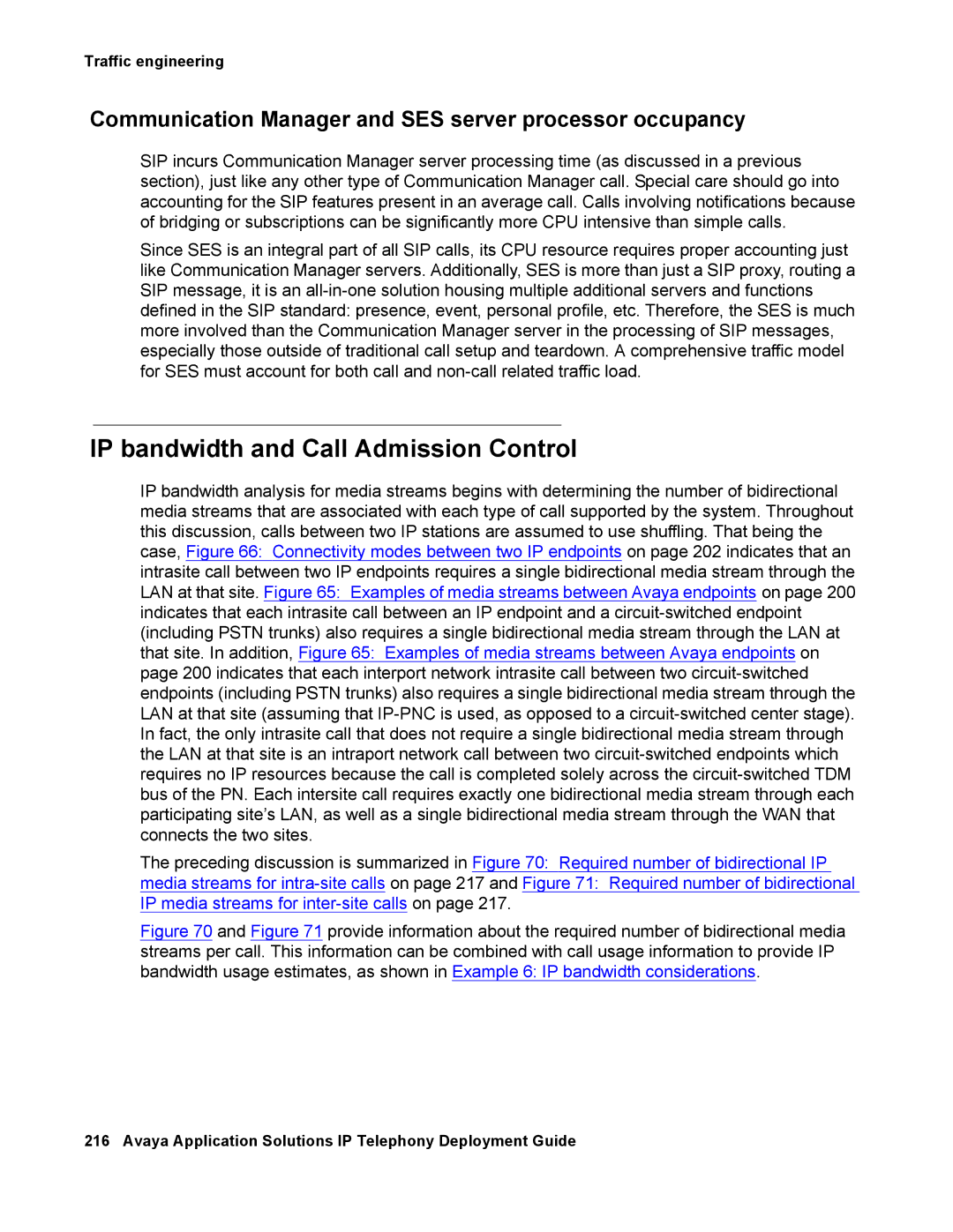 Avaya 555-245-600 manual IP bandwidth and Call Admission Control, Communication Manager and SES server processor occupancy 