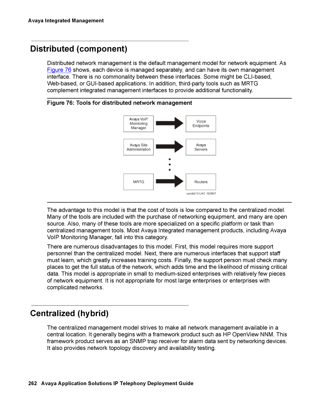 Avaya 555-245-600 manual Distributed component, Centralized hybrid 