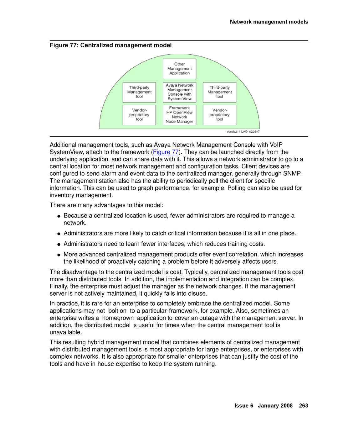 Avaya 555-245-600 manual Centralized management model 