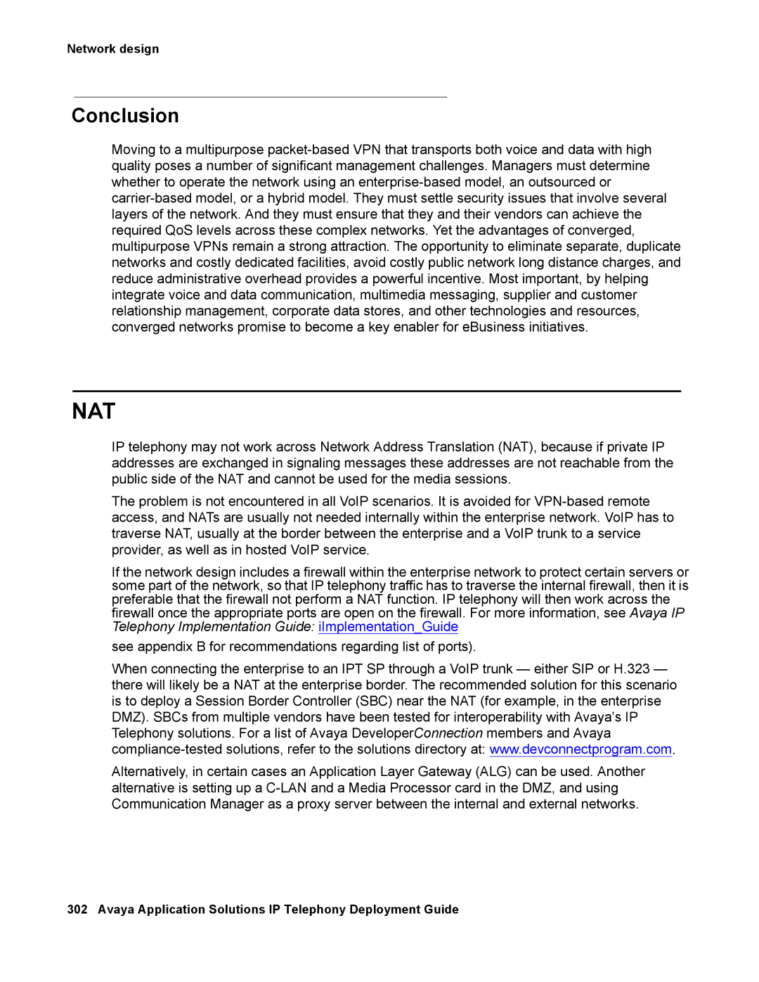 Avaya 555-245-600 manual Nat, Conclusion 