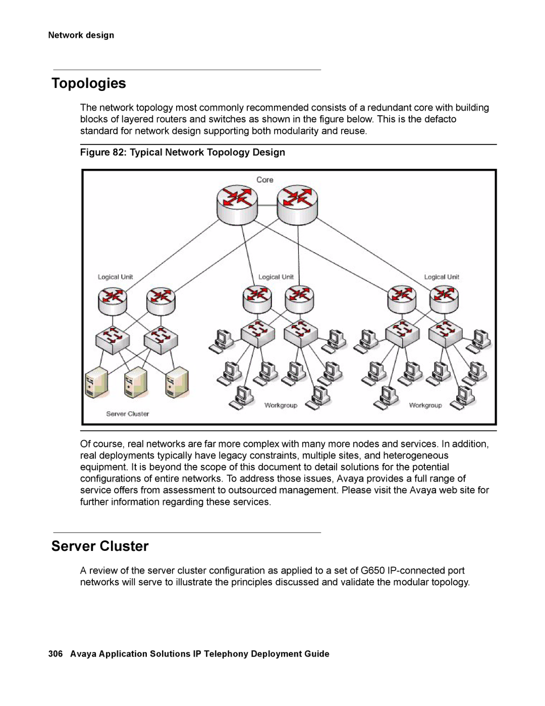 Avaya 555-245-600 manual Topologies, Server Cluster 