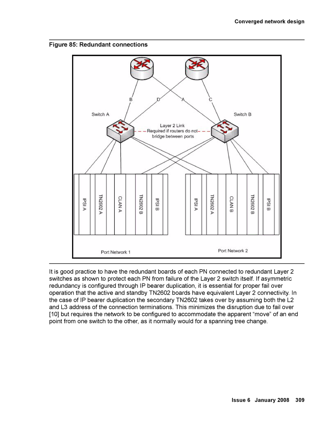 Avaya 555-245-600 manual Redundant connections 