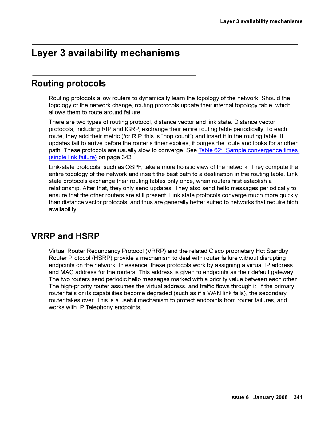 Avaya 555-245-600 manual Layer 3 availability mechanisms, Routing protocols, Vrrp and Hsrp 