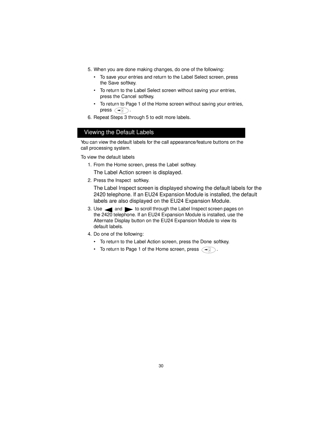 Avaya 555-250-701 manual Viewing the Default Labels, To view the default labels 