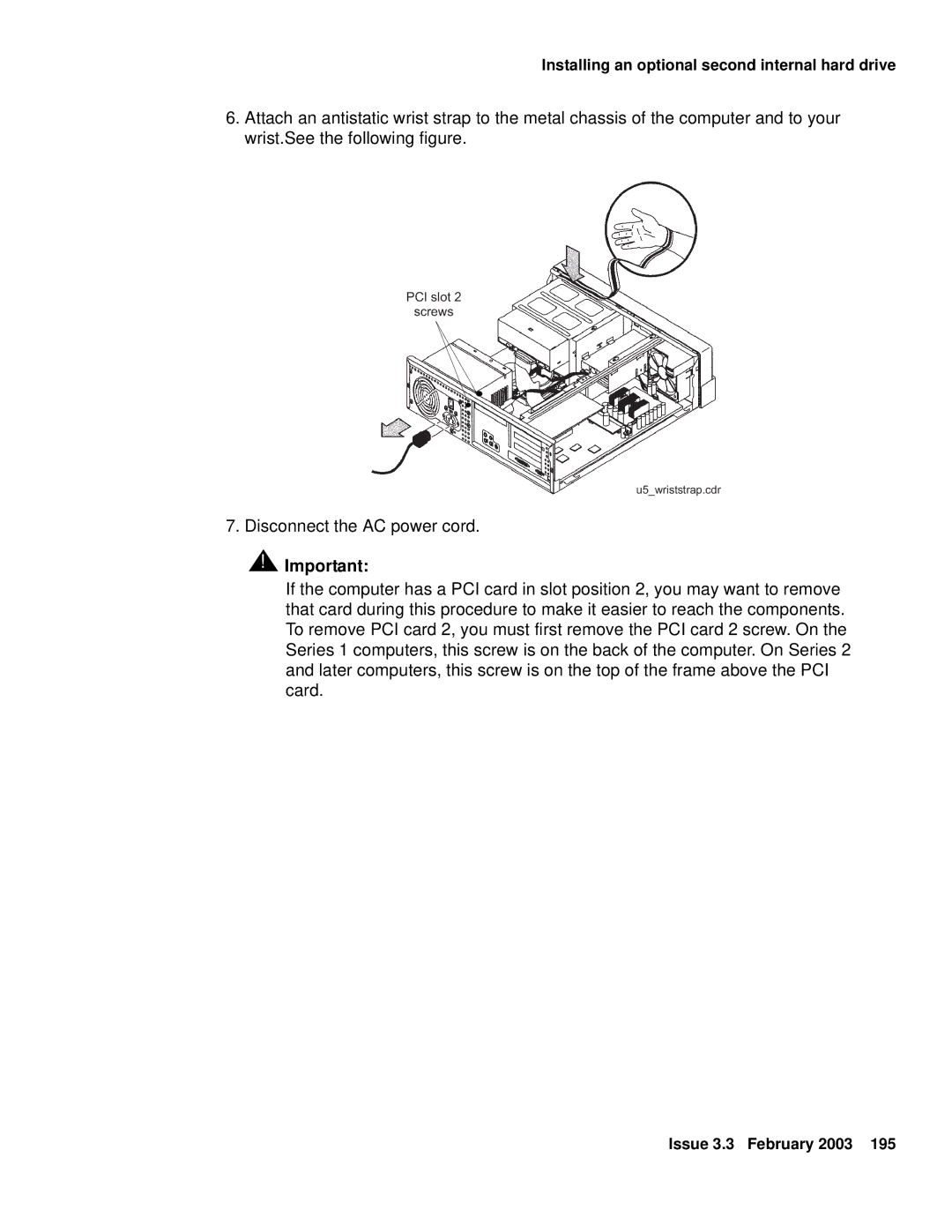 Avaya 585-215-871 manual PCI slot Screws 