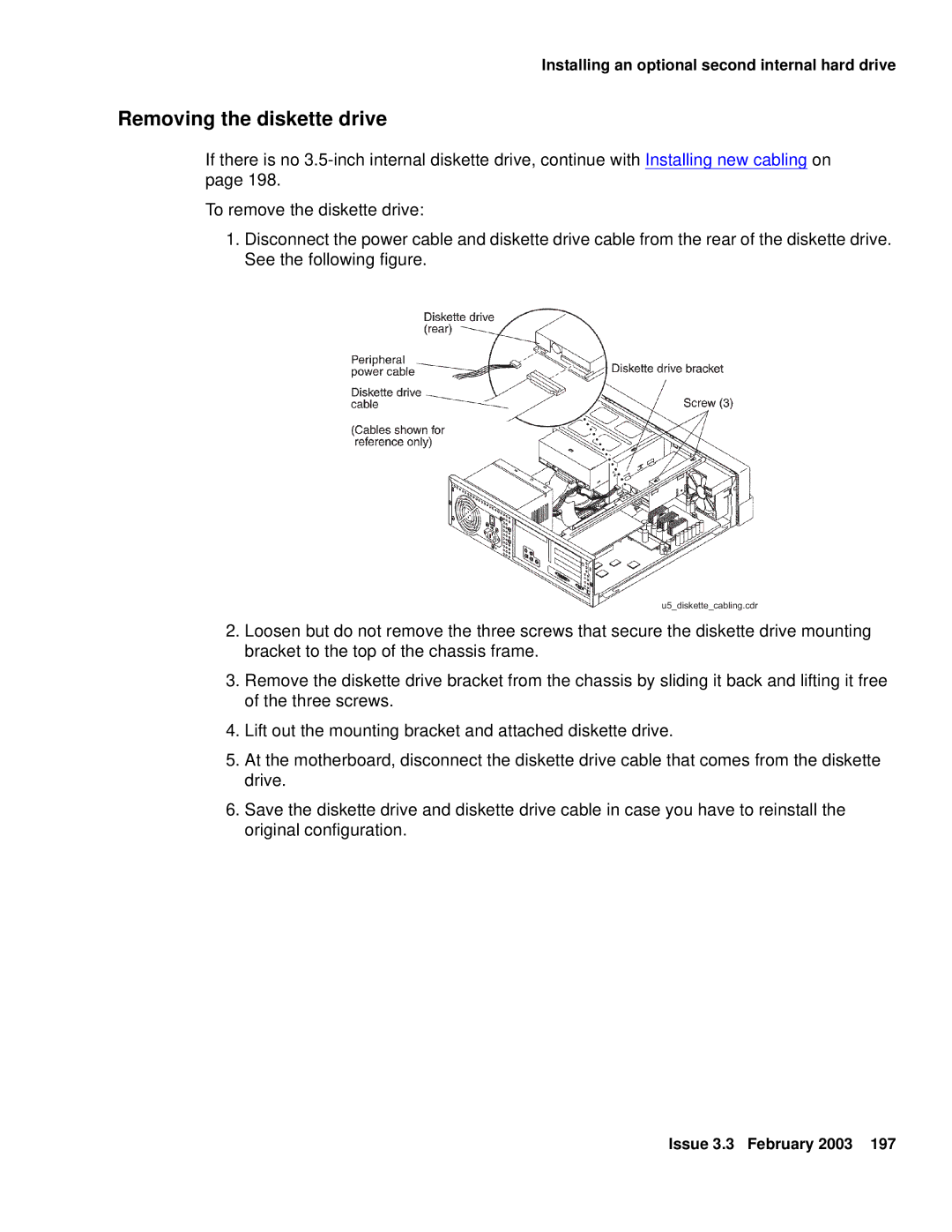 Avaya 585-215-871 manual Removing the diskette drive 