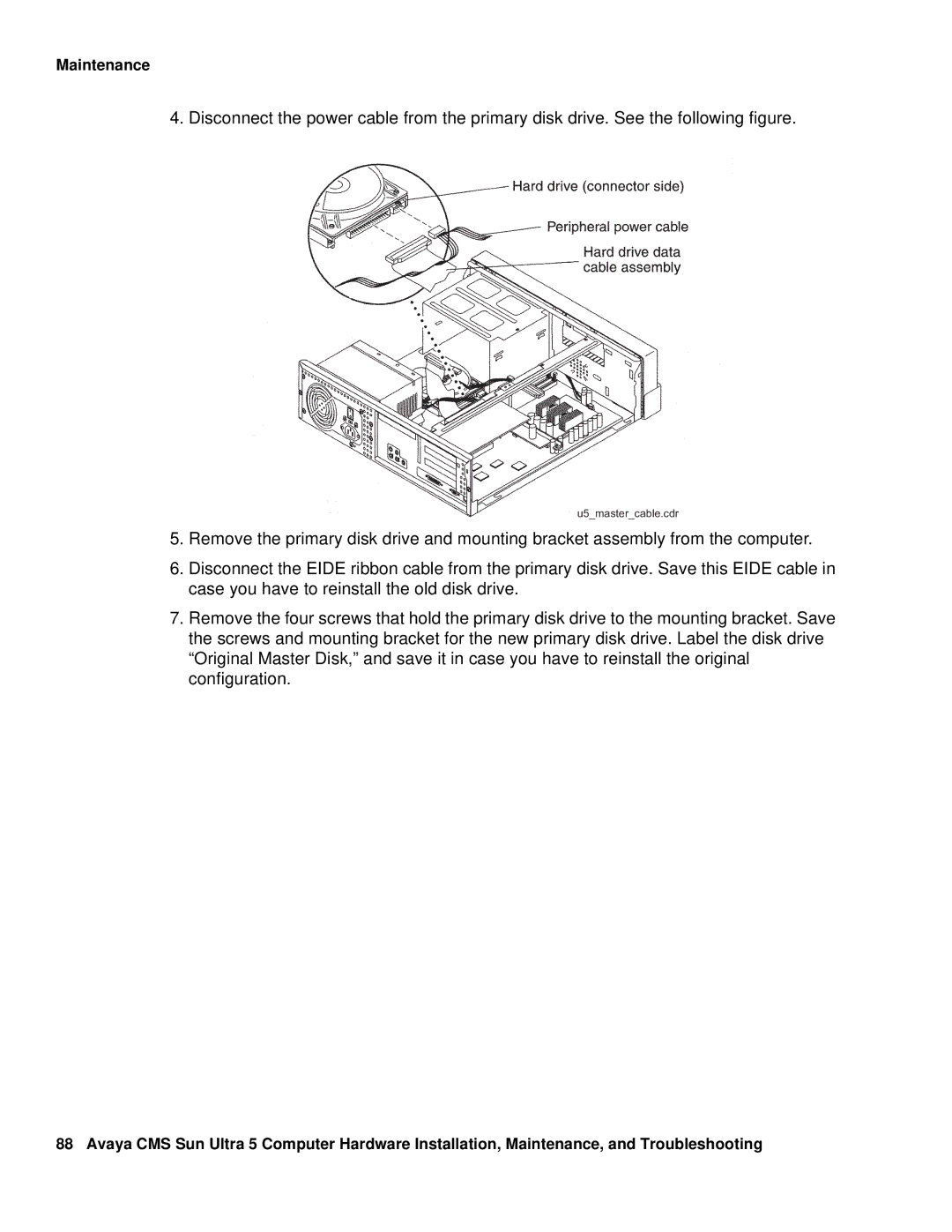 Avaya 585-215-871 manual U5mastercable.cdr 