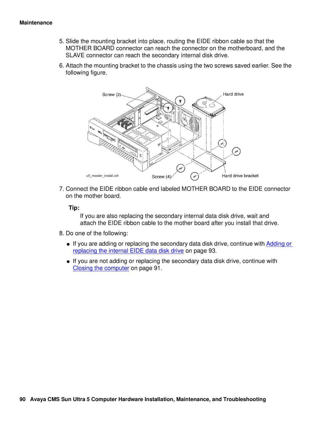 Avaya 585-215-871 manual U5masterinstall.cdr 