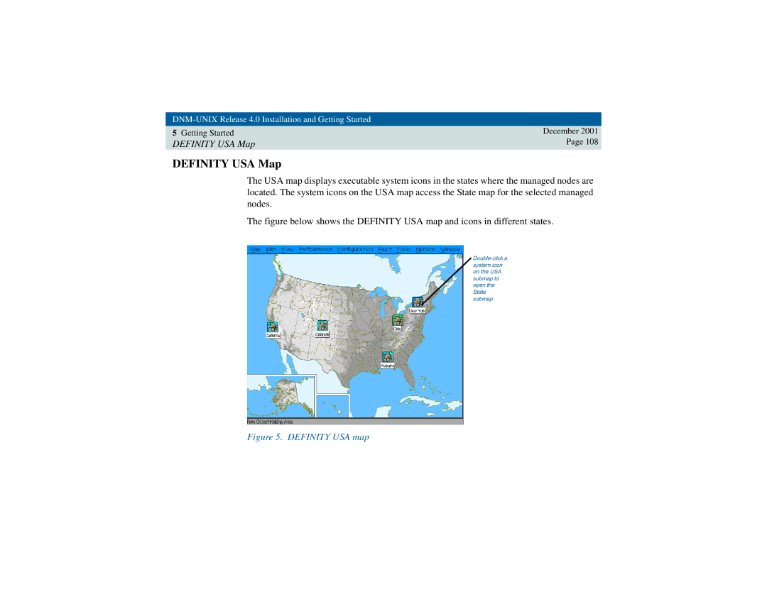 Avaya 585-229-770 manual Definity USA Map, Definity USA map 