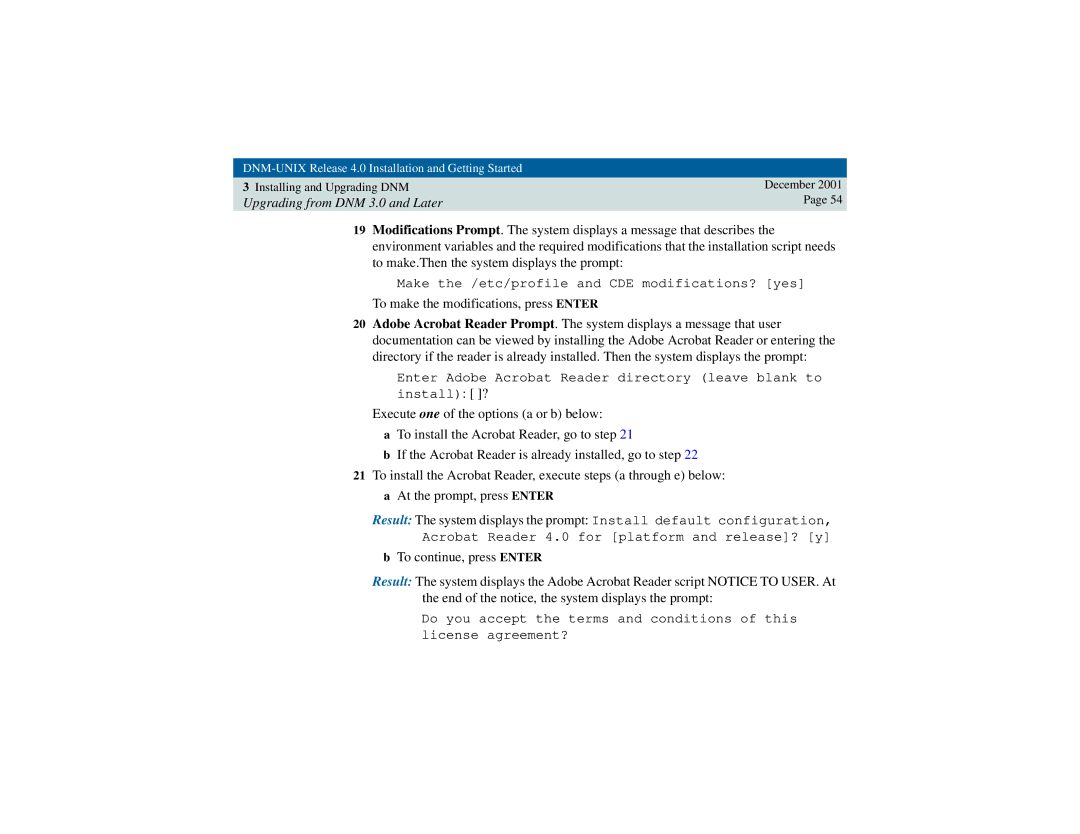 Avaya 585-229-770 manual Make the /etc/profile and CDE modifications? yes 