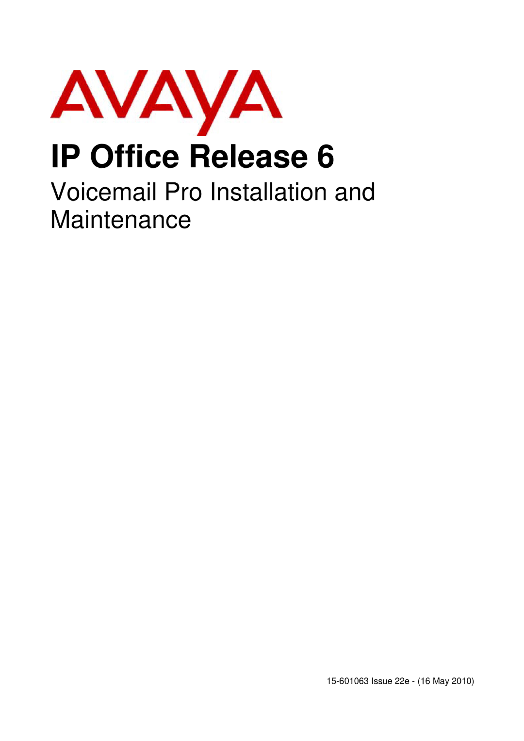 Avaya 6 manual IP Office Release 