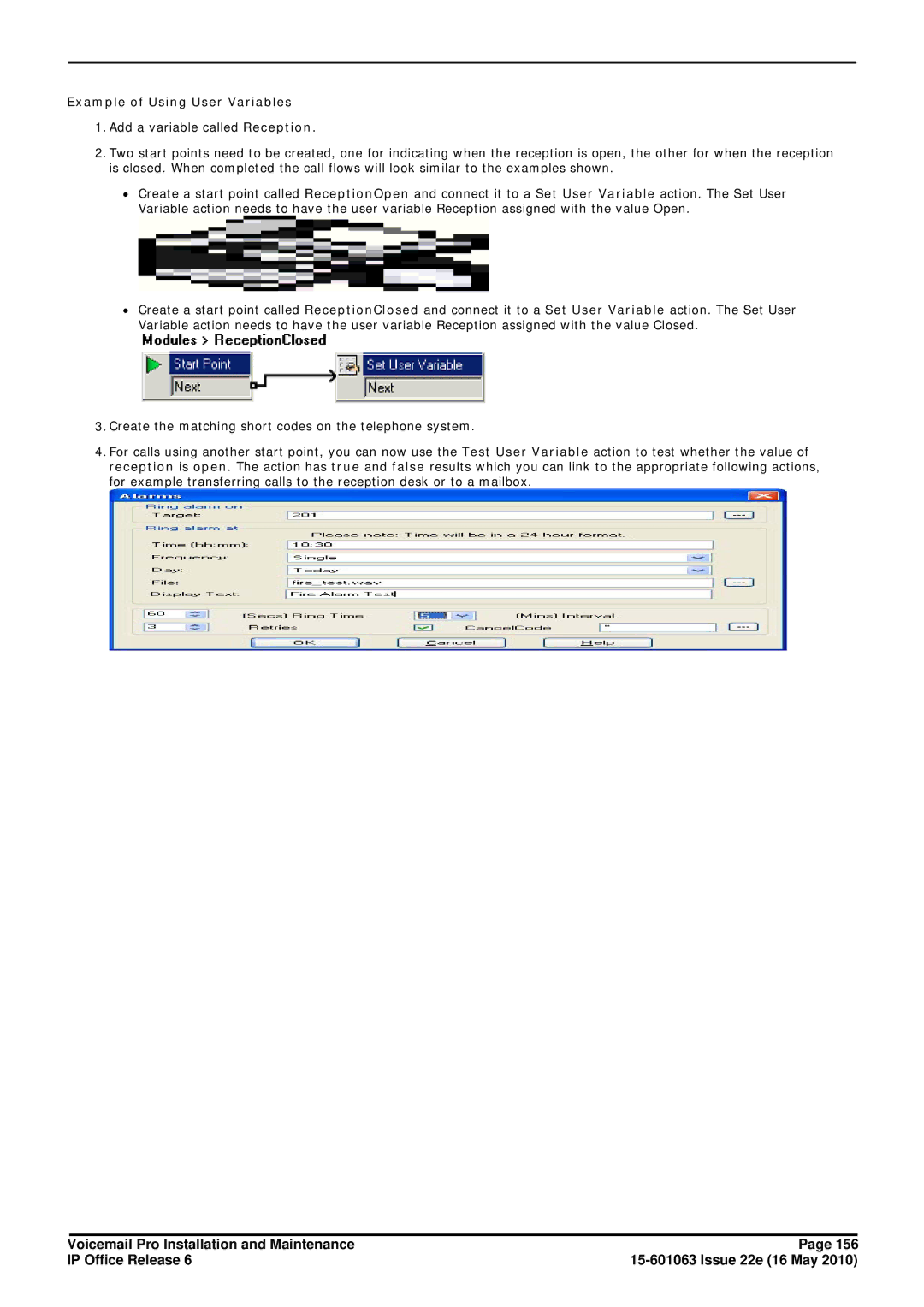 Avaya 6 manual Example of Using User Variables 