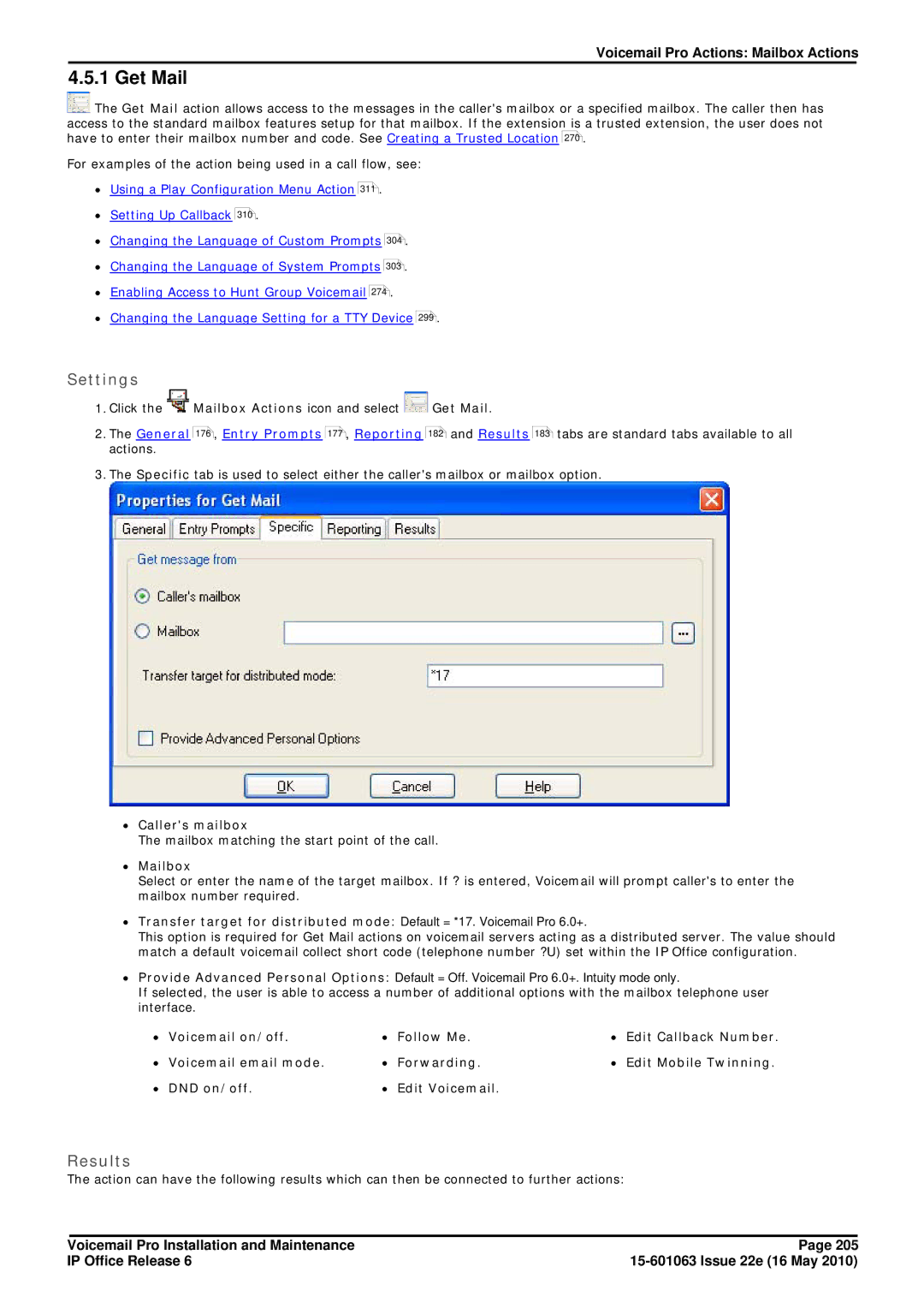 Avaya 6 manual Get Mail 